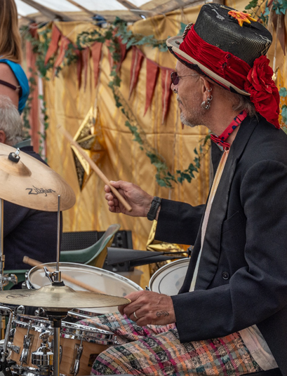 Simon Drumming at a festival